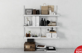 C4D模型书架收纳架收纳袋