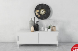 C4D模型装饰小柜子时钟钟表