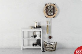 C4D模型时钟摆件装饰小说书