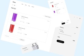 时尚高端简约清新产品购物车UI