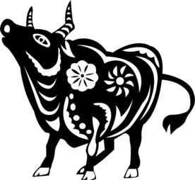 剪纸牛