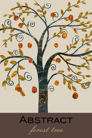 手绘树木装饰画