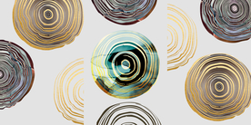 抽象年轮装饰画