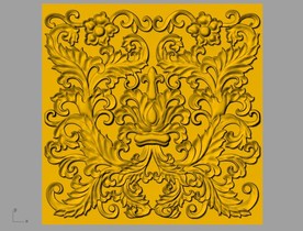 CAD浮雕装饰立体画