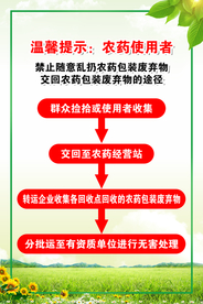 农药回收温馨提示