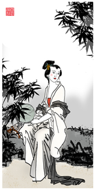 古风人物国风传统背景装饰素材