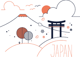 简易卡通风景