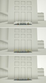 C4D中式旗台设计3D效果图