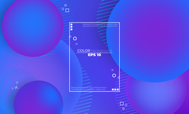 抽象彩色元素渐变时尚海报图片