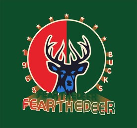 官方雄鹿队衣服印花