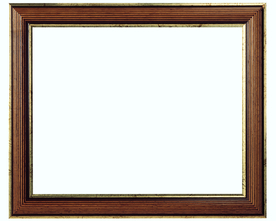 竖纹内外镶金相框画框