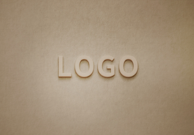 质感效果立体logo样机