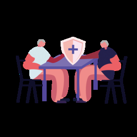 医疗健康医生护士场景元素插画