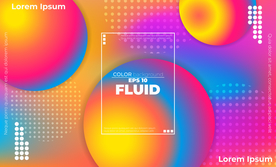 抽象彩色元素渐变时尚海报图片