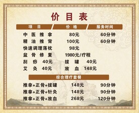 价目表