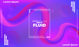 抽象彩色元素渐变时尚海报图片