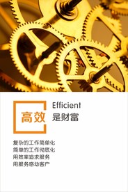 企业文化展板设计 高效就是财富