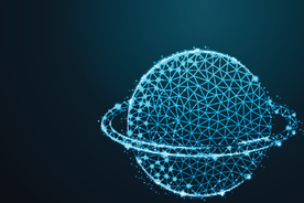 科技数字互联网地球背景图片