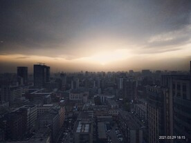 昏暗 城市 日落 氛围 天空