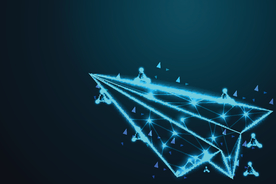 粒子飞机飞行科技背景图片