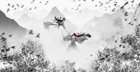 武侠水墨人物