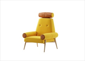 单人沙发模型 贵妃椅模型