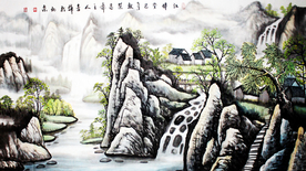 装饰画 花鸟画 新背景墙 瓷砖