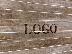 木头效果雕刻logo样机