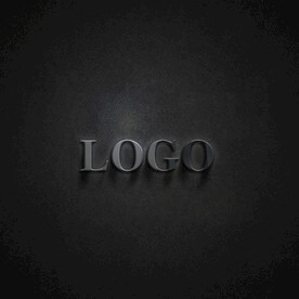 黑色神秘立体logo样机