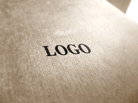 布料纹理质感logo样机