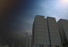 城市阴天 高楼