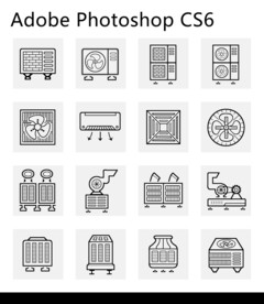 线条 空调 制冷设备