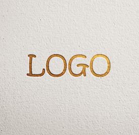 可爱烫金logo广告印刷样机