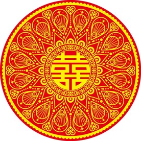 双喜花纹