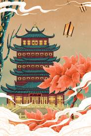 城市国潮海报