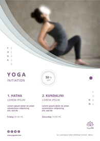 瑜伽有氧运动班招生宣传单