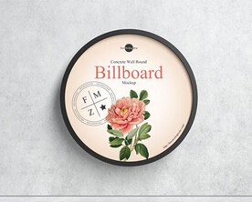 圆形广告牌样机模型