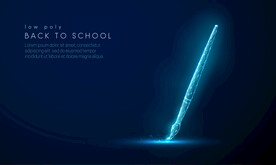 粒子毛笔科技背景图片