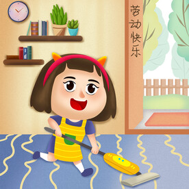 五一劳动节插画