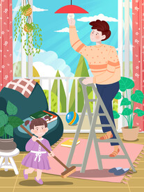 五一劳动节插画