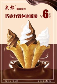 巧克力双色冰淇淋