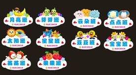 卡通 班级牌 班牌 举牌 幼儿