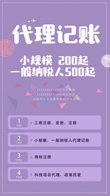 会计代理记账广告展板广告海报