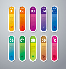 时尚炫彩数据标签贴纸