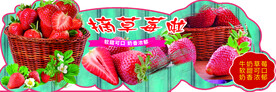 草莓 异形牌 水果