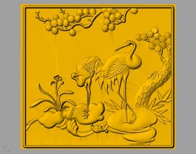 CAD浮雕装饰画立体模型