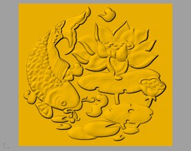 CAD浮雕装饰画立体模型