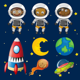 卡通宇宙太空图片