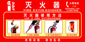 灭火器 消防器材 四步法 防火