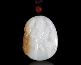 和田玉守护神挂件摆件把件